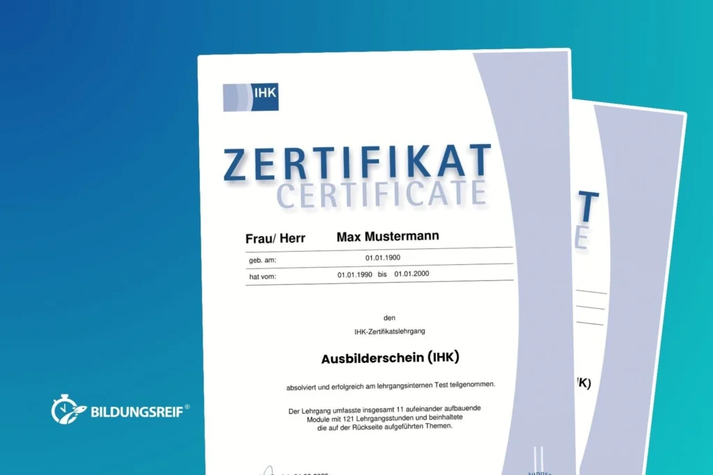 IHK Zertifikat Ausbilderschein